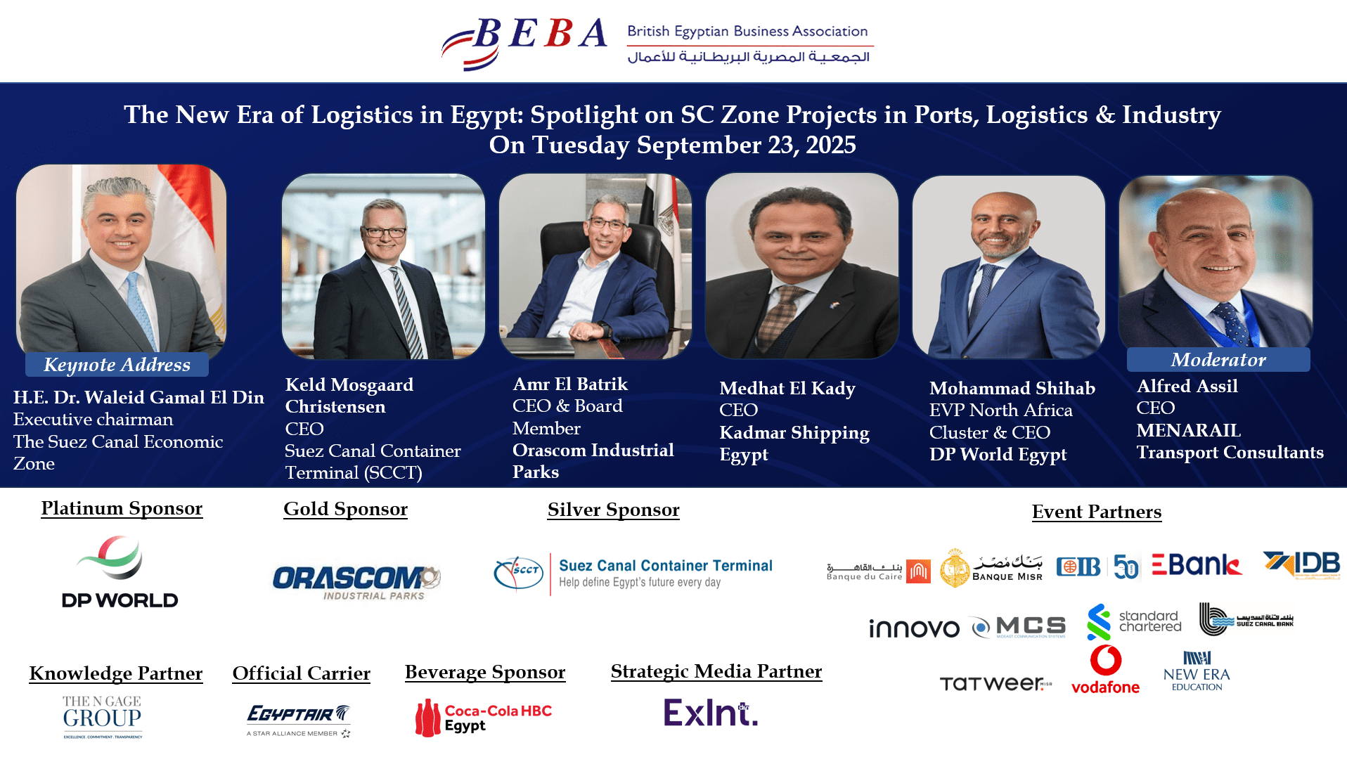Keynote Address Followed by a Panel Discussion on ‘’The New Era of Logistics in Egypt: Spotlight on SC Zone Projects in Ports, Logistics & Industry’’