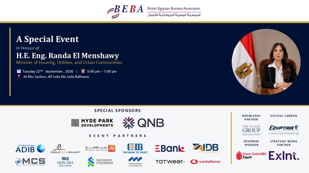 Special Event In Conversation with H.E. Eng. Randa El Menshawy, Minister of Housing, Utilities & Urban Communities